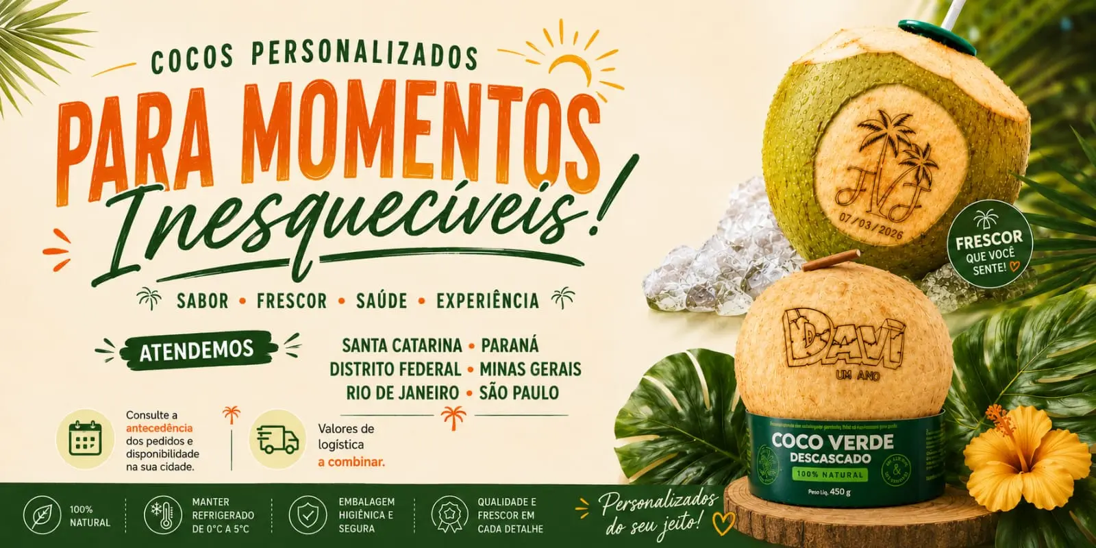 banner cocos para momentos inesquecíveis
